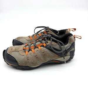 Merrell Mens Accentor 3 Hiking Shoes Size 9.5 Low Top Leather Burnt Orange Otter